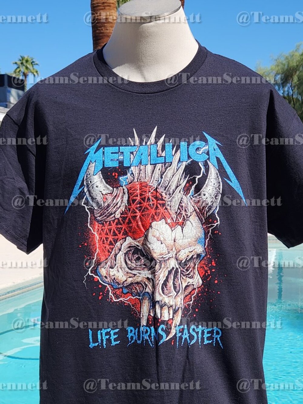 Metallica Sphere Shirt / Life Burns Faster Skull / Las Vegas Residency 2026